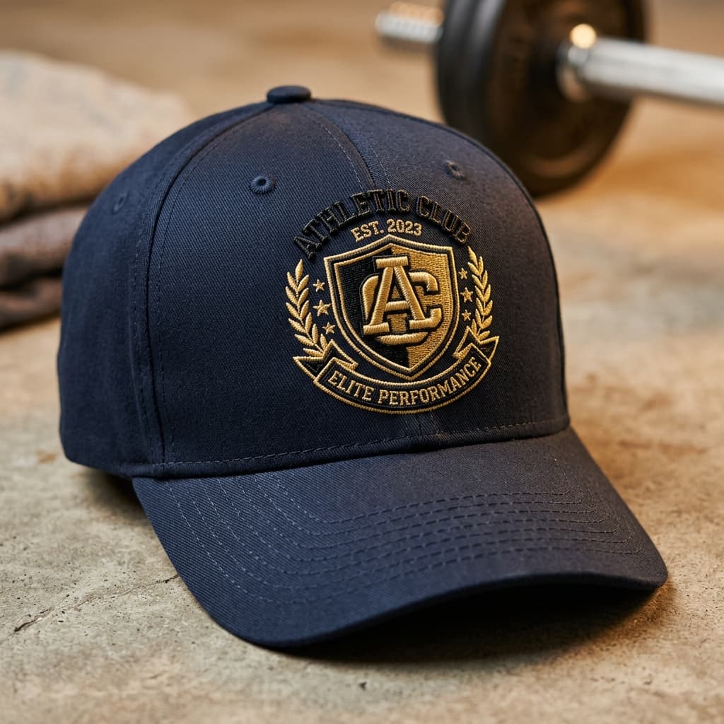 Cap embroidery example