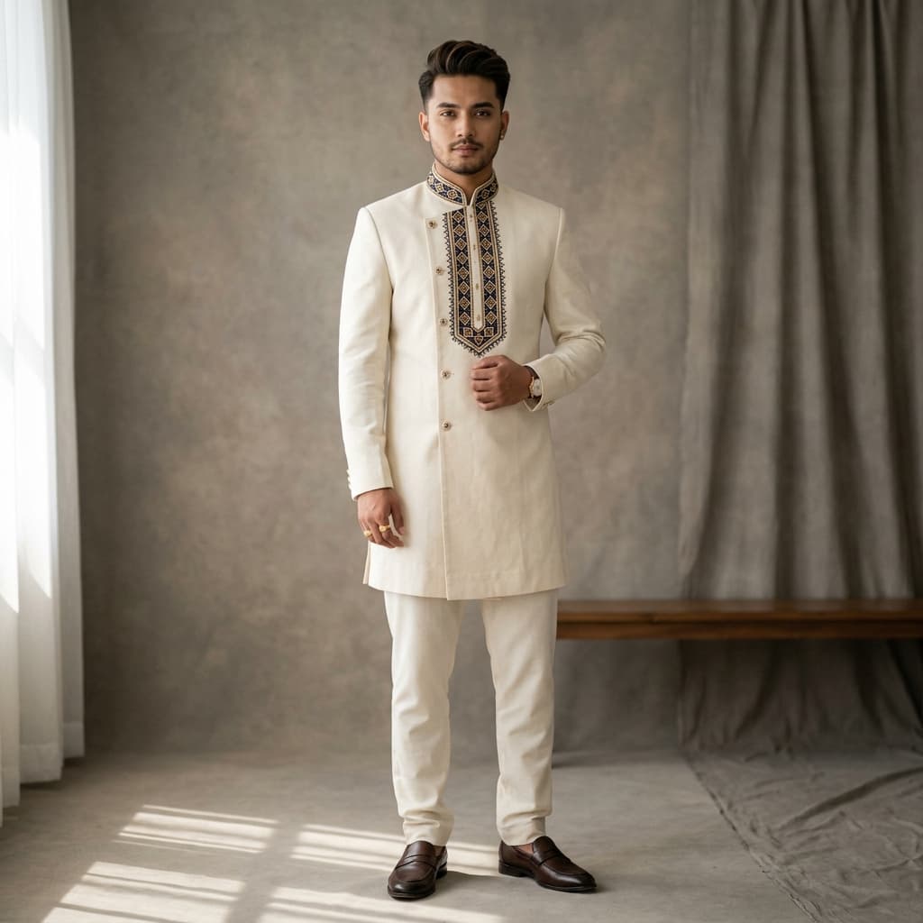 Traditional menswear detail